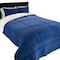 Hastings Home Hastings Home  3 Piece Sherpa/Fleece Comforter Set - Full/Queen - Navy 631633REV - alternate 2